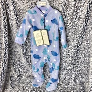 Soft footed onesie 3-6 months. Bebe Calvin  blue